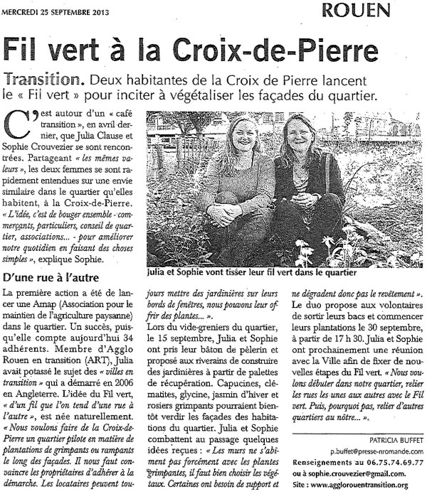 Fil Vert X de Pierre - Paris Normandie - 250913