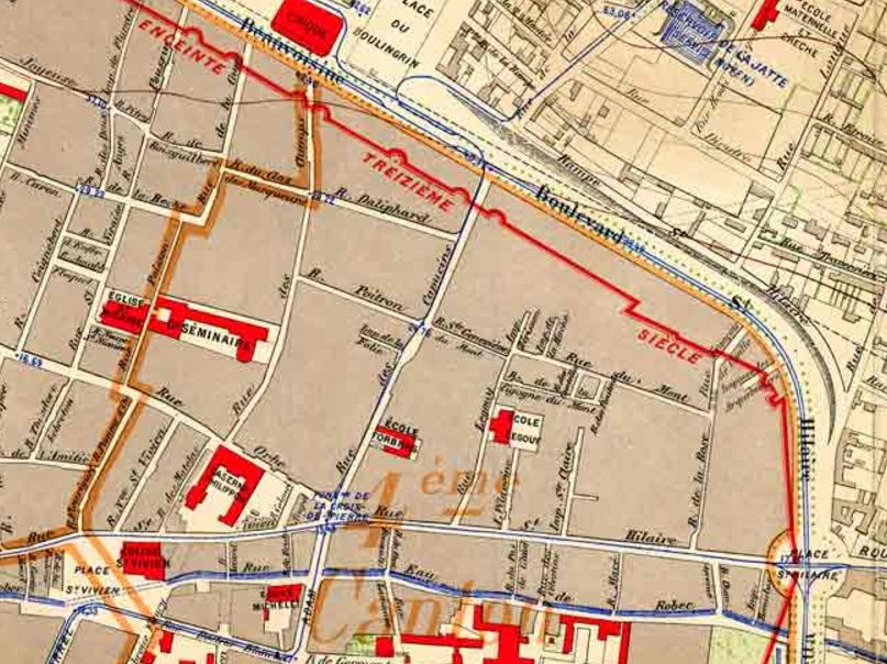 Extrait Carte Rouen 1899